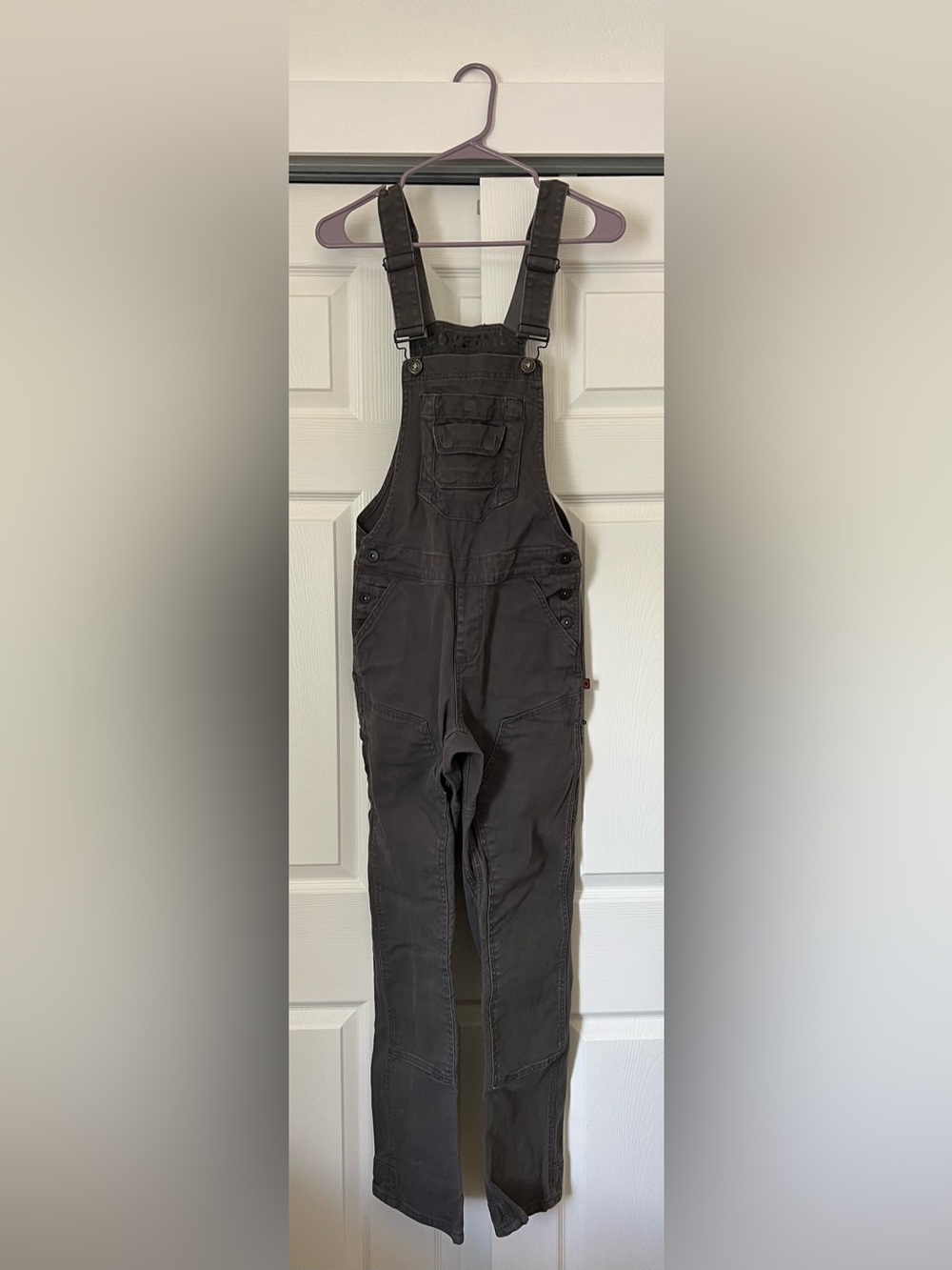 Dovetail workwear Freshley overalls in grey canvas
